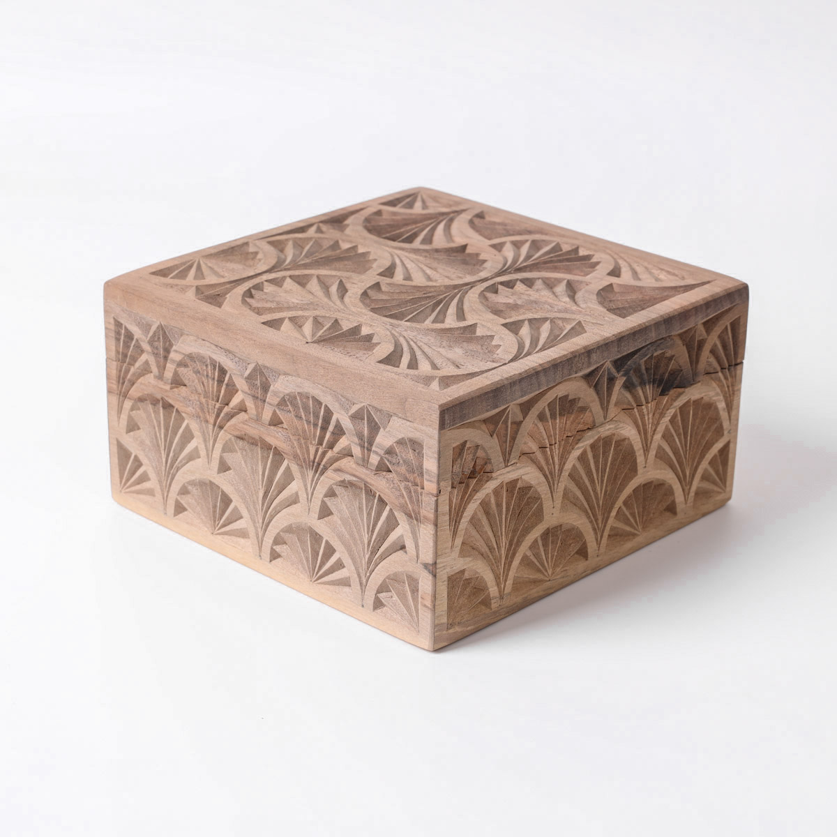 Jewelry Box With Fine Carvings | walnut Wood Jewelry Box
