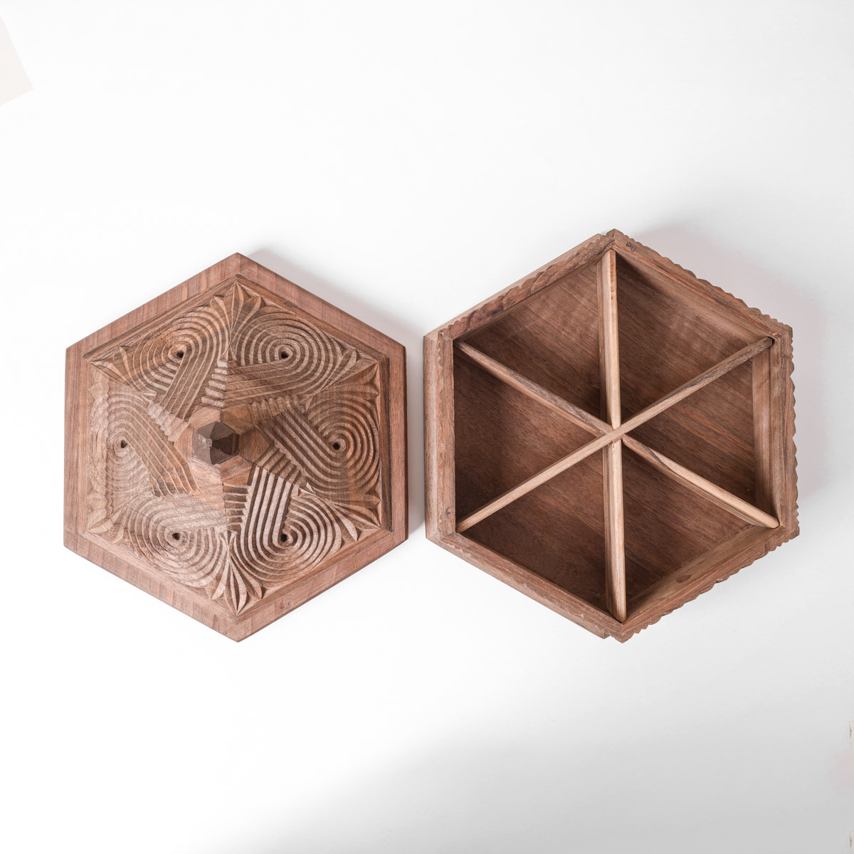walnut wooden dry fruit dish