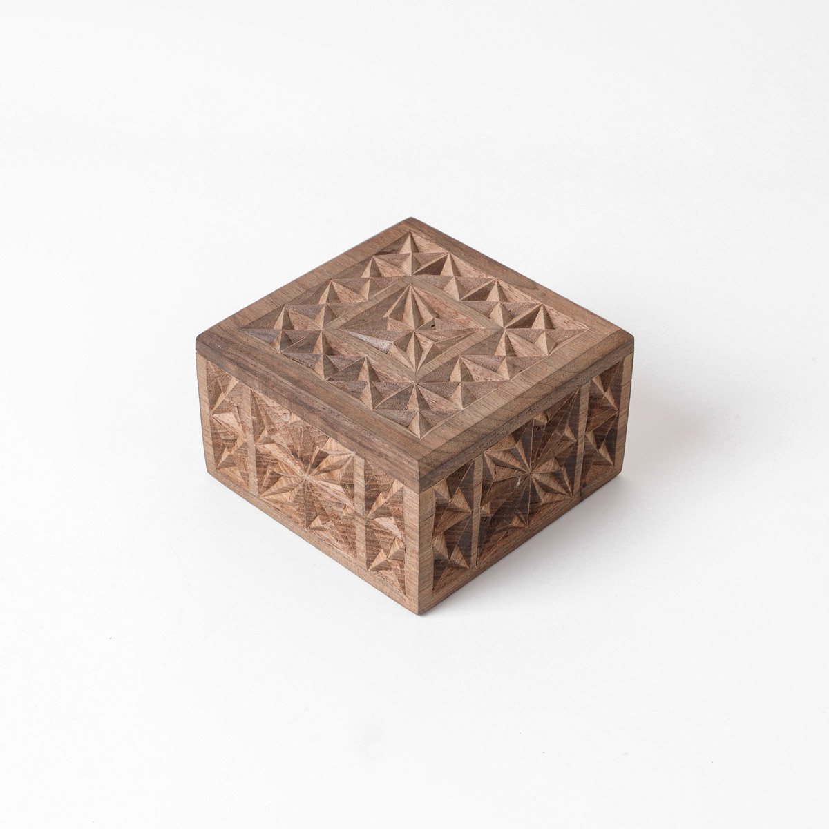 Jewelry Box With Fine Carvings | walnut Wood Jewelry Box