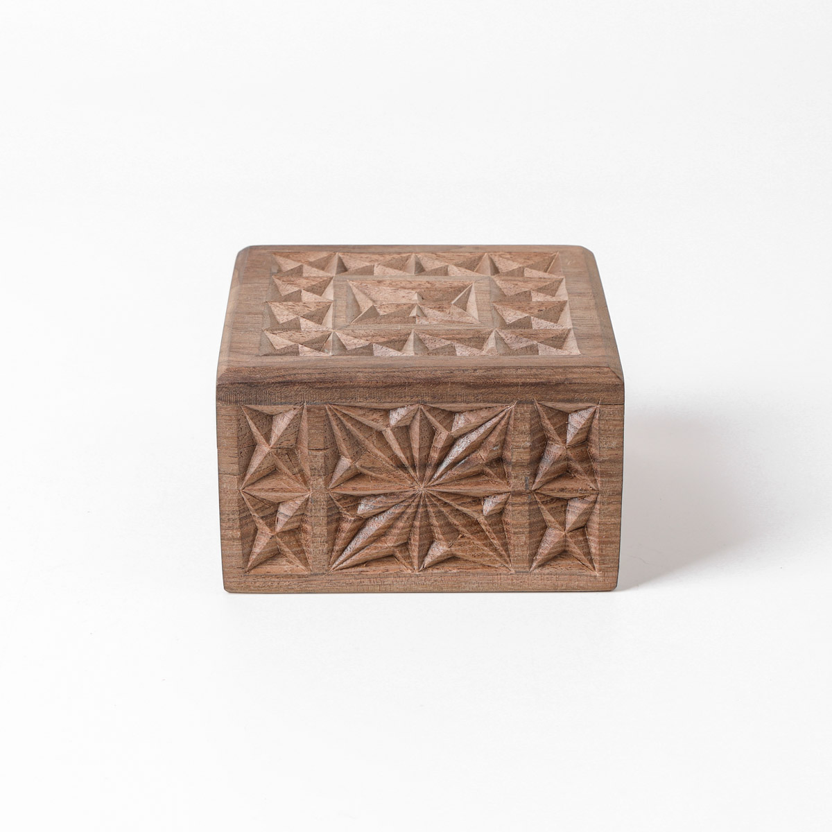 Jewelry Box With Fine Carvings | walnut Wood Jewelry Box