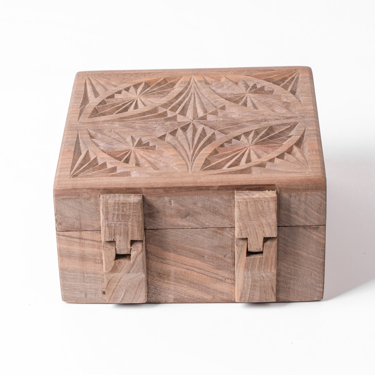 Jewelry Box With Fine Carvings | walnut Wood Jewelry Box