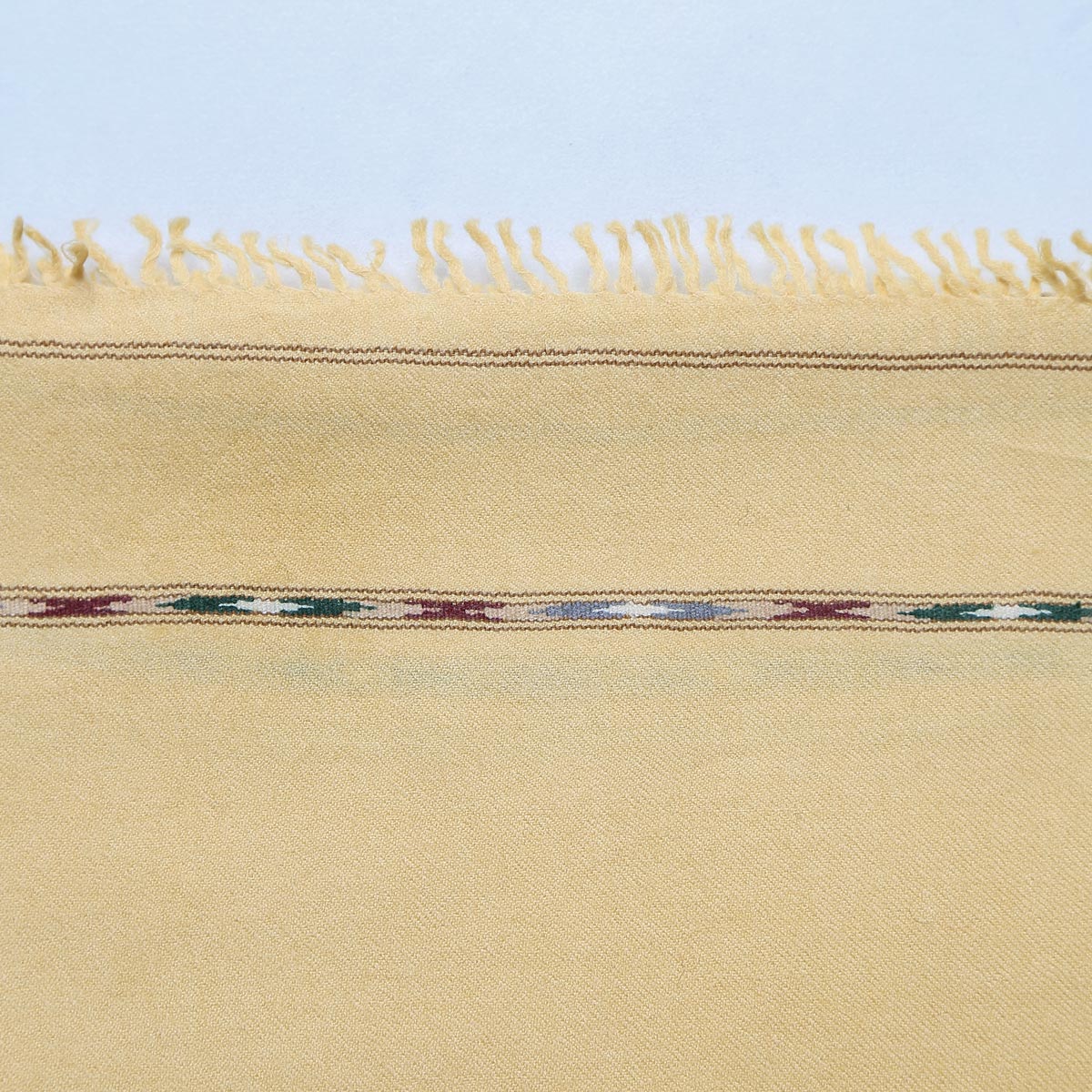Cream Nuristani Wool Patu | Casual Wear Embroidered Patu