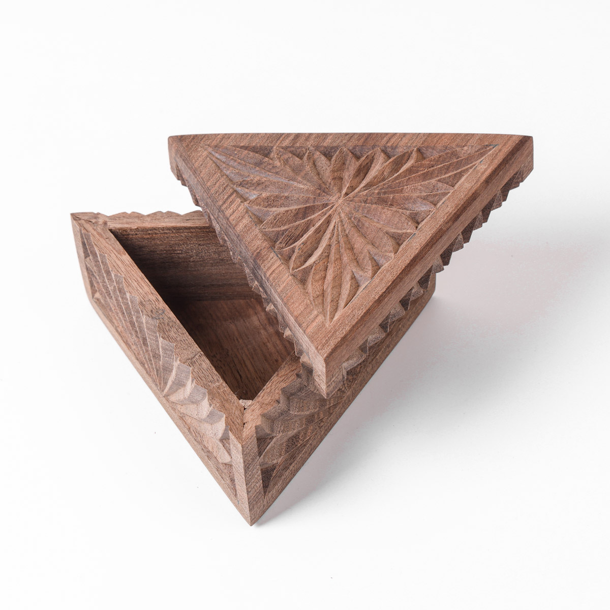 Gift Jewelry box With Fine Carvings | walnut Wood Jewelry Box