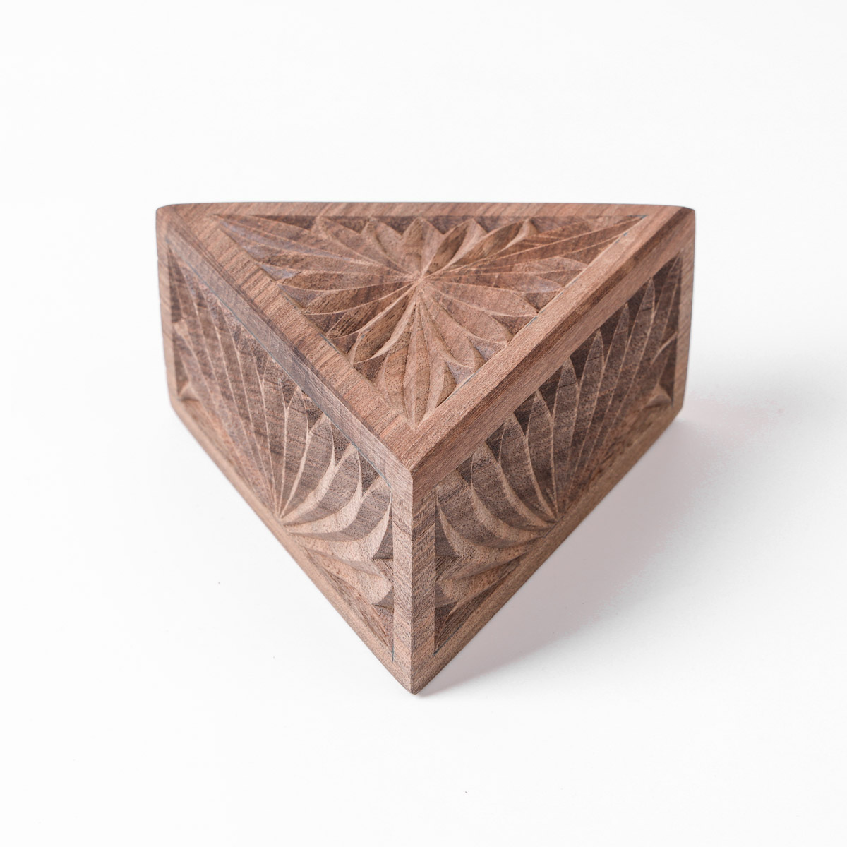 Gift Jewelry box With Fine Carvings | walnut Wood Jewelry Box