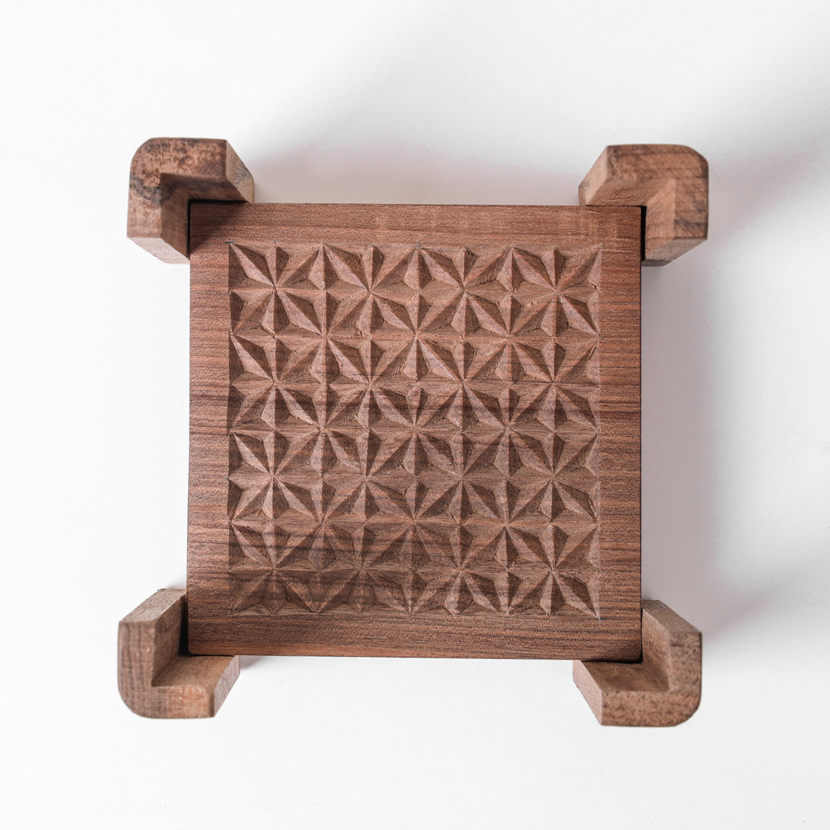 Saucer Set Walnut wood Art