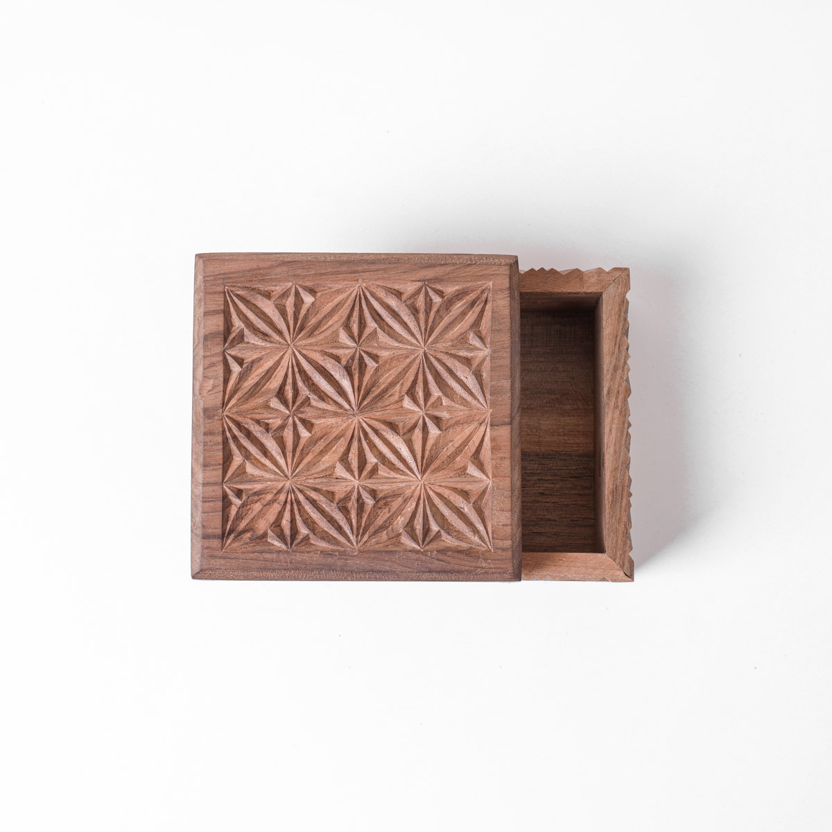 Jewelry Box With Fine Carvings | walnut Wood Jewelry Box