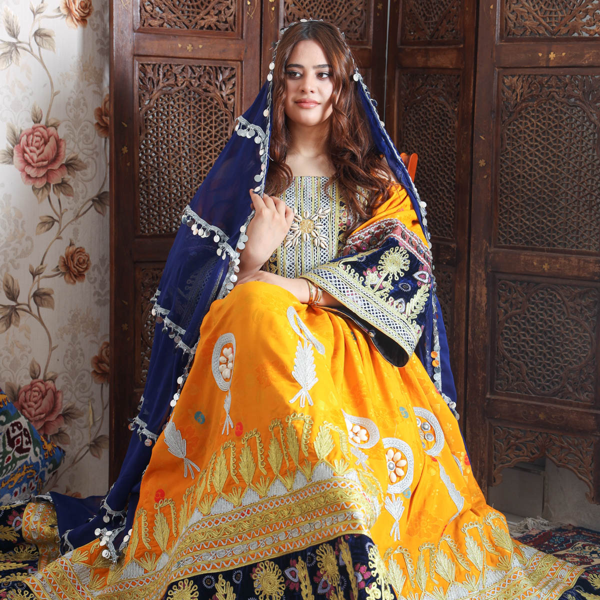 Yellow Color Afghani Dress