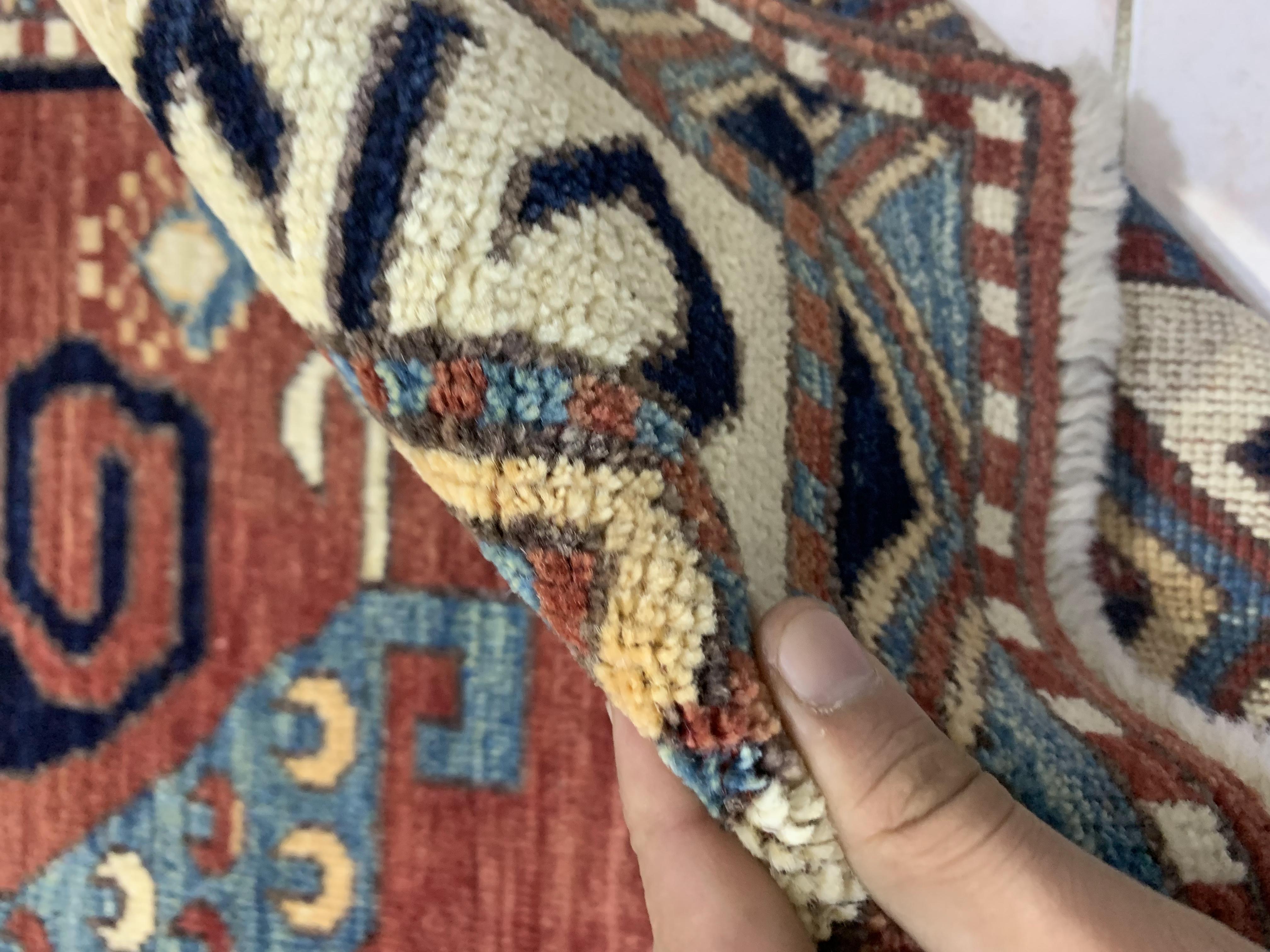 Brownish Cream Anari Afghan Handmade Carpet| Turkmen Weave Carpet 7.80 x 5.50 (ft)