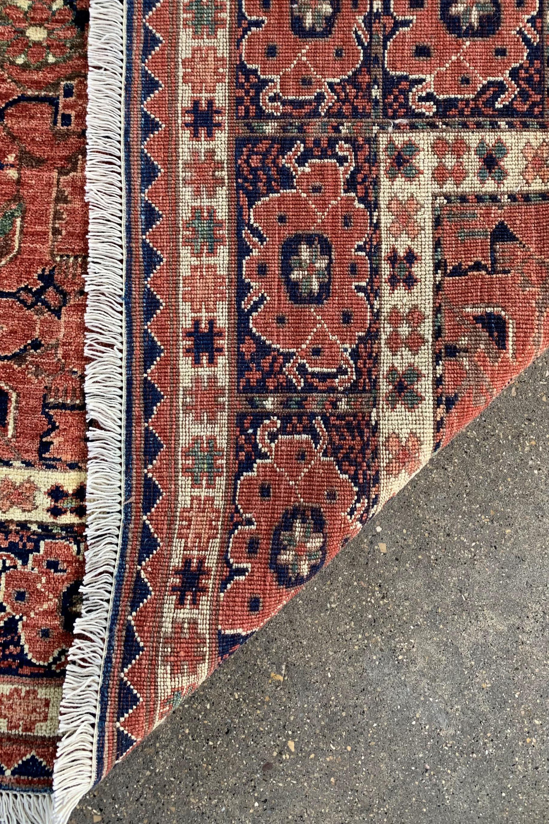 Brownish Red Qabqazistan Afghan Handmade Carpet | Turkmen Weave Carpet 9 X 6.20 (ft)