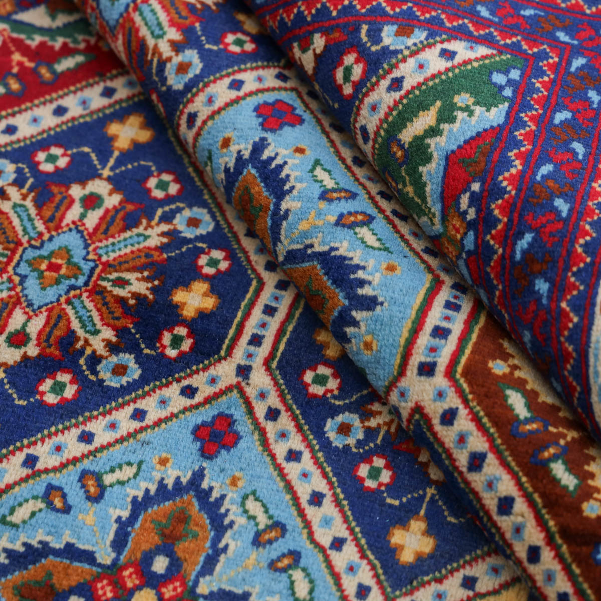 Kashigul Carpet 11'8" x 7'9" (ft) handcrafted Afghan Wool Carpet