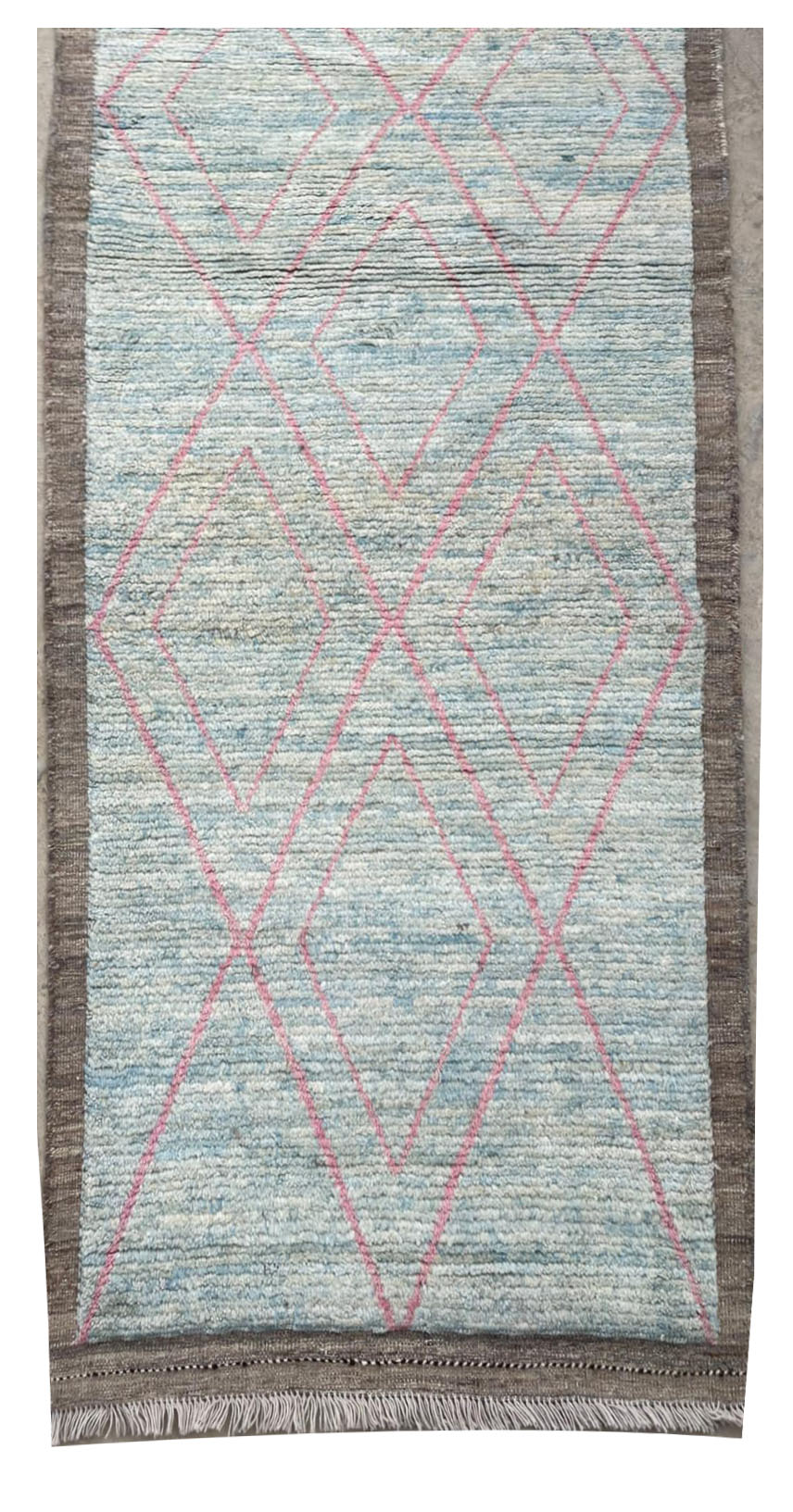 Bluish Handmade Afghan Gabba Carpet | Turkmen Weave Area Carpet 9.90 X 3 (ft)