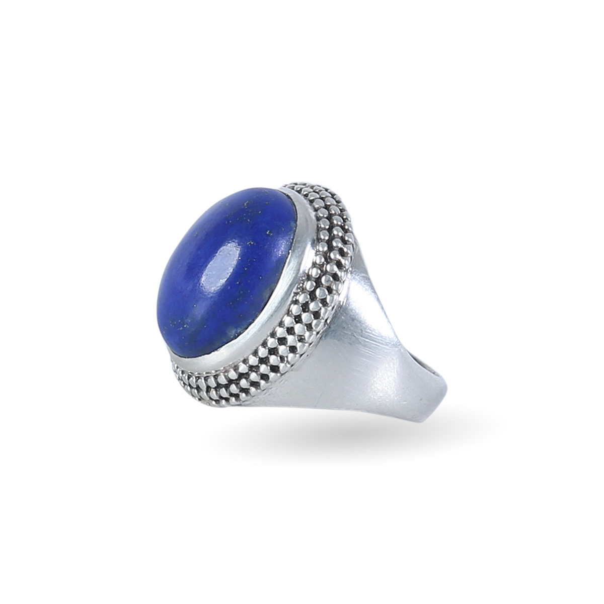 Lapis Lazuli Women's Ring | Silver Round Ring