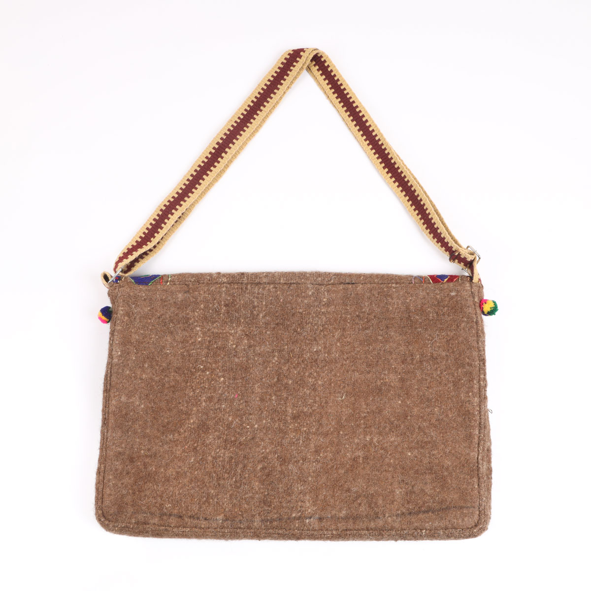 Brown Handmade Embroidered Computer Bag | Cross-body Shoulder Computer Bag