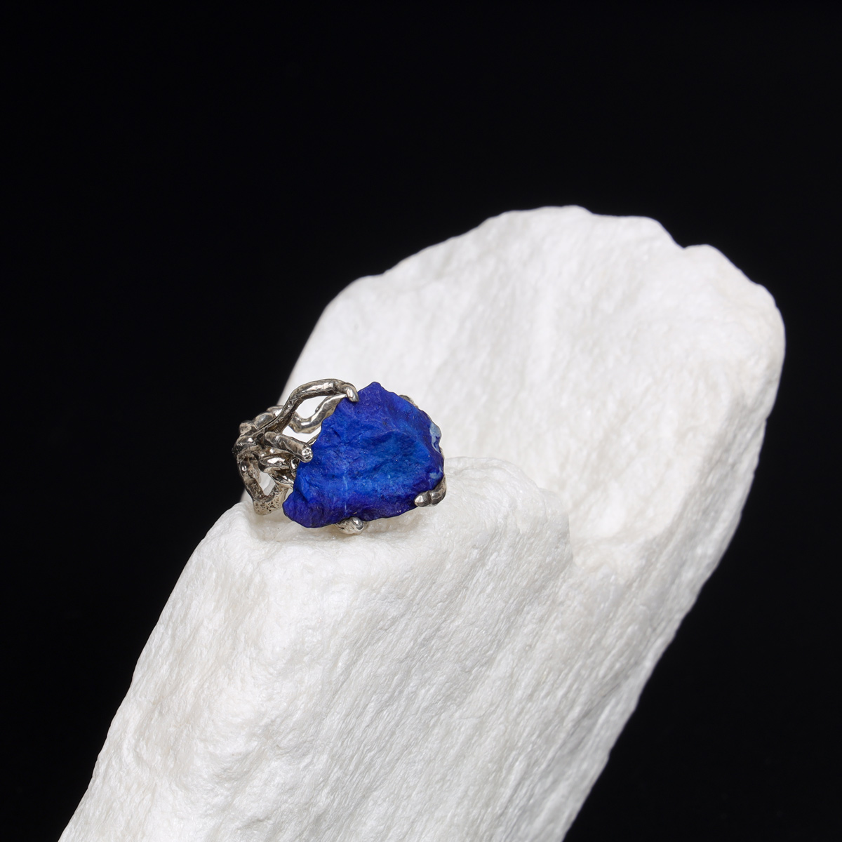 Lapis Lazuli Stone Classic Ring | 999 Silver Vintage Ring