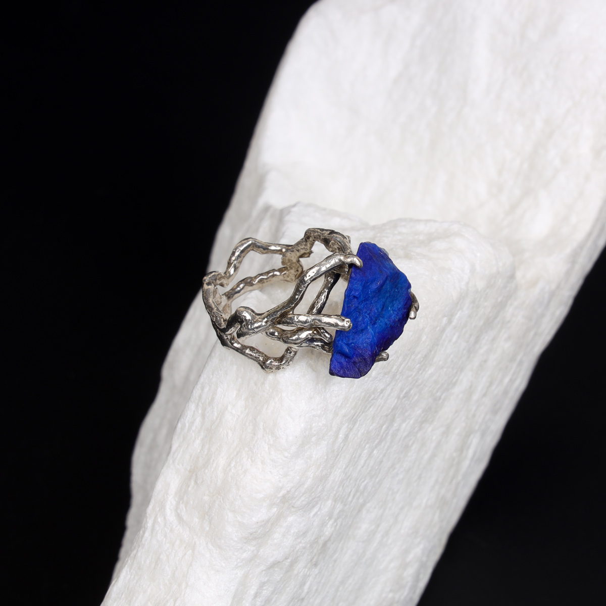 Lapis Lazuli Stone Classic Ring | 999 Silver Vintage Ring
