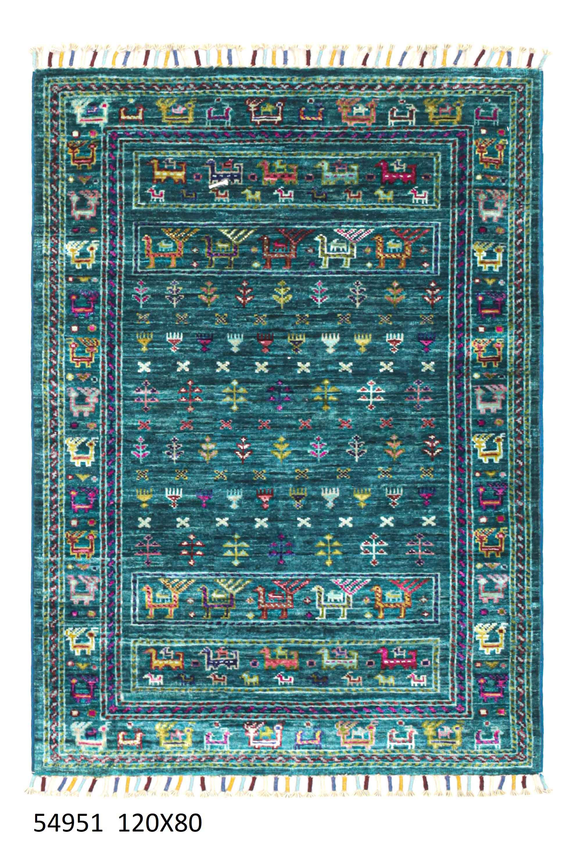 Beautiful Buzak Design Afghan Turkish Knot Rug