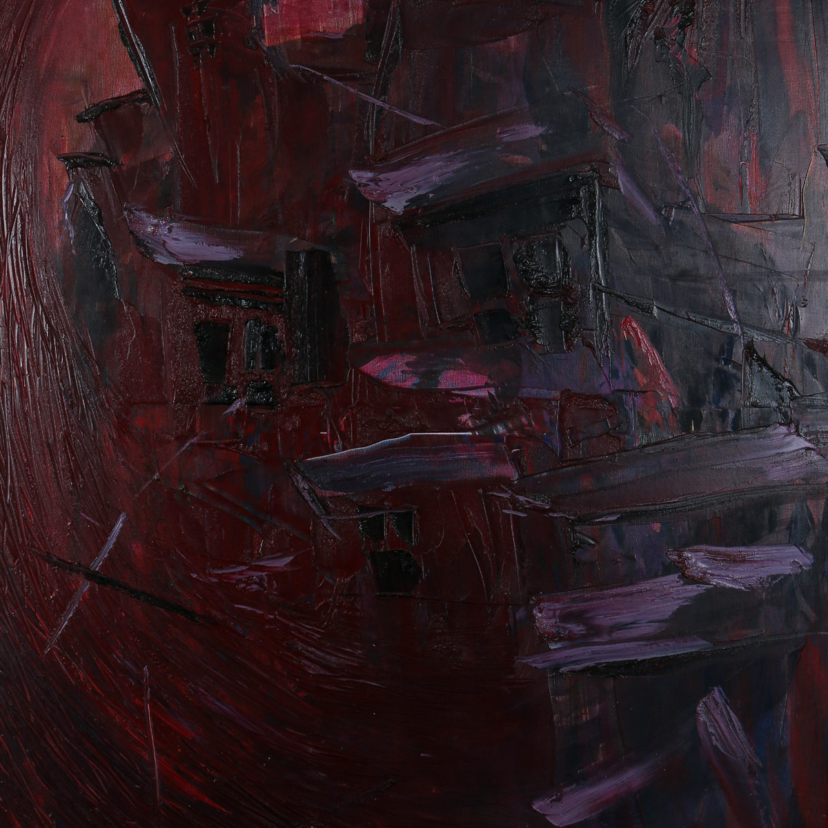 Stormy City View Painting | Windy City View Wall Art