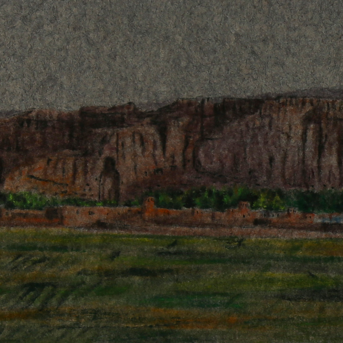 Bamyan Buddha Landscape Painting | Wall-Hanging Artwork