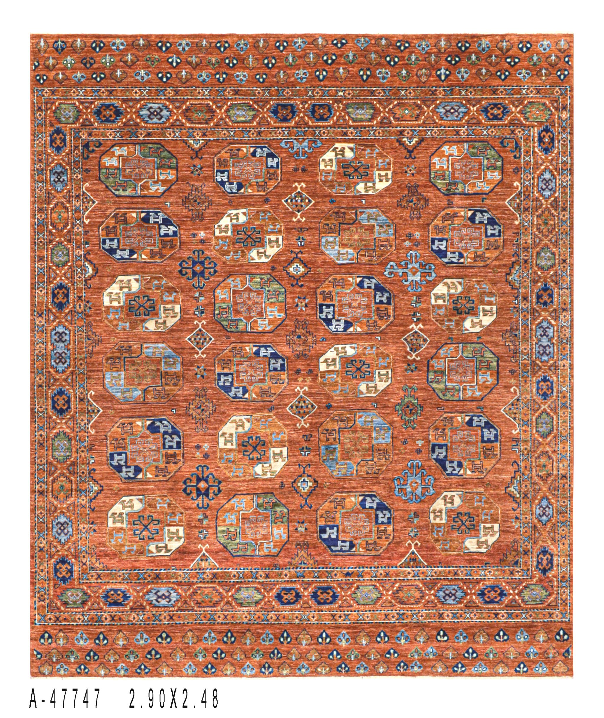Handmade, Ancient Arsari Elephant Feet Afghan Knot Carpet, Original Handwoven,Natural.