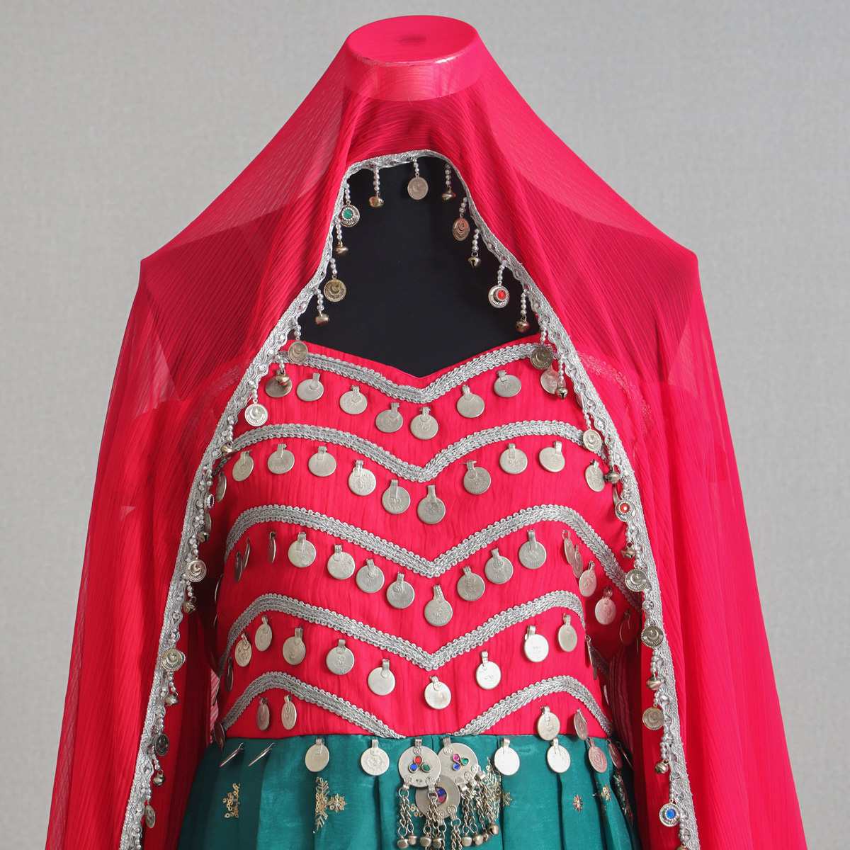 Traditional Afghan Dress with Embroidered Details