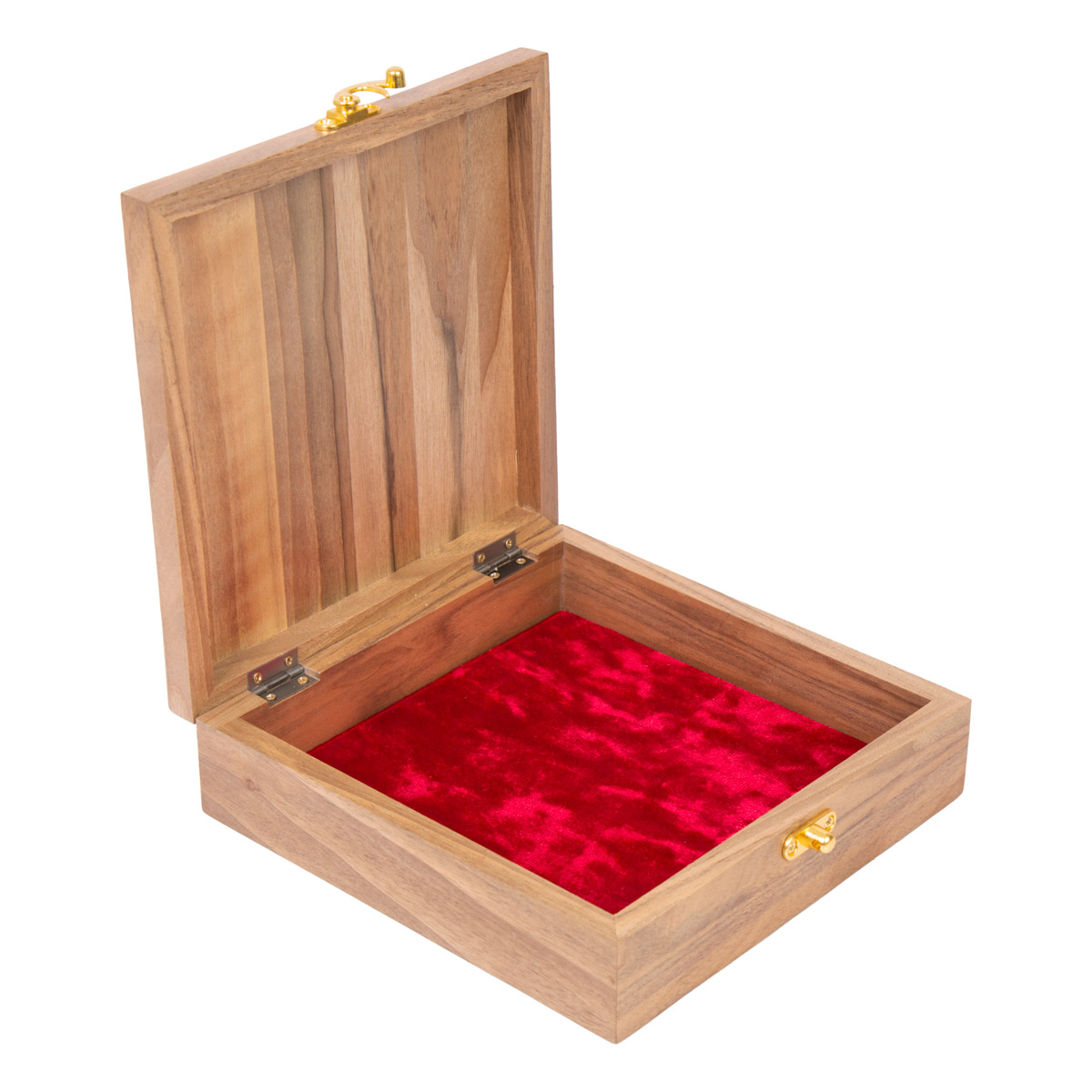 Walnut Wood Jewel Box | Square Handcrafted Gift Box 