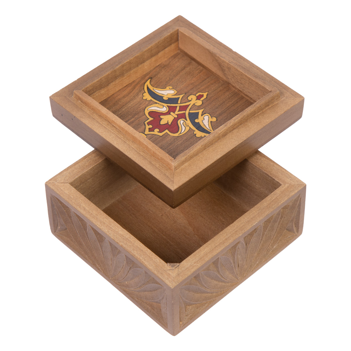 Nurtistani Walnut Miniature Gift Box| Square Gift Box