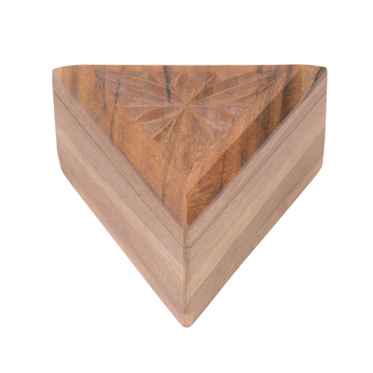 Walnut Wooden Gift Box | Triangular Ring box