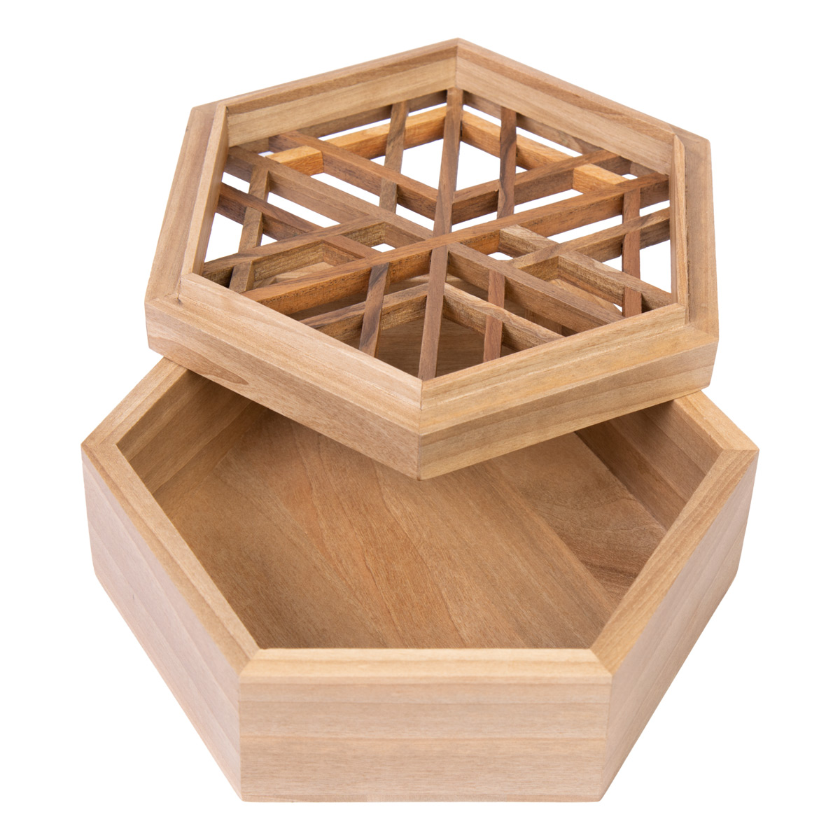 Walnut Wooden Gift box | Hexagonal Kabuli Jewel Box