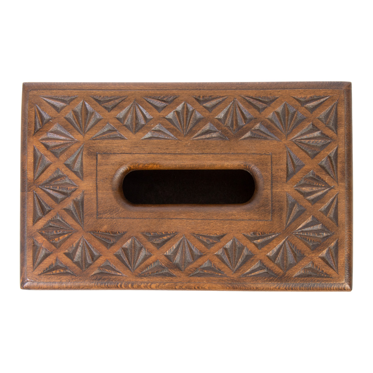 Walnut Handmade Tissue box | Rectangle Engraved Tissue Box