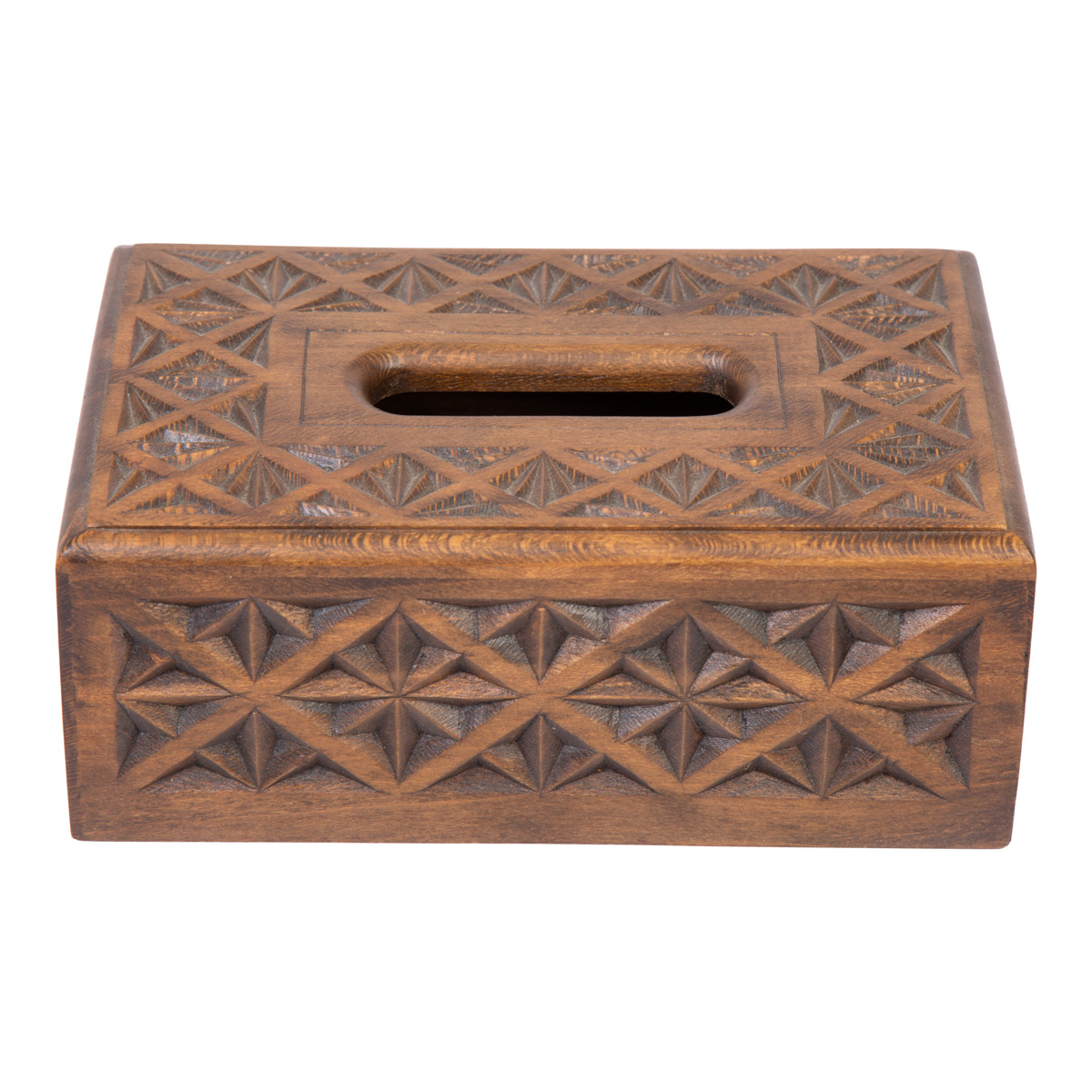 Walnut Handmade Tissue box | Rectangle Engraved Tissue Box