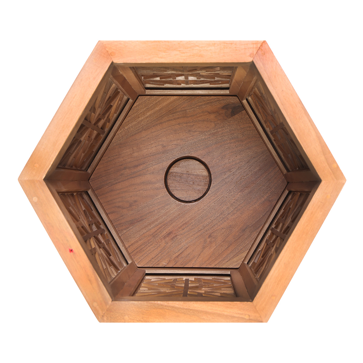 Walnut Wood Candle Holder | Cut Design Candle Box
