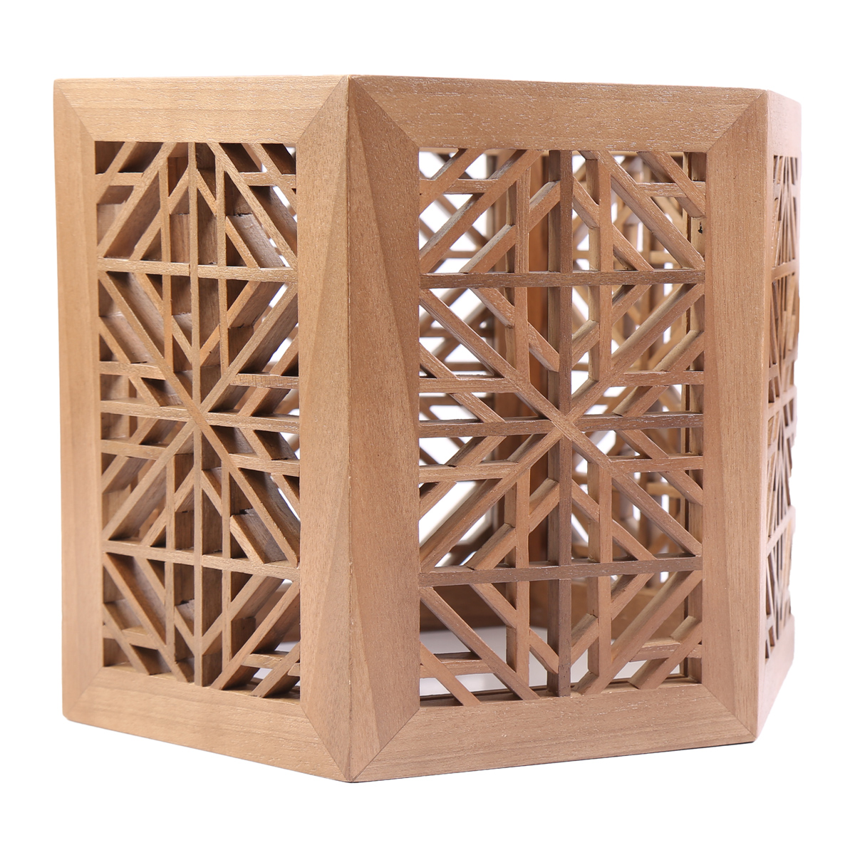 Walnut Wood Candle Holder | Cut Design Candle Box