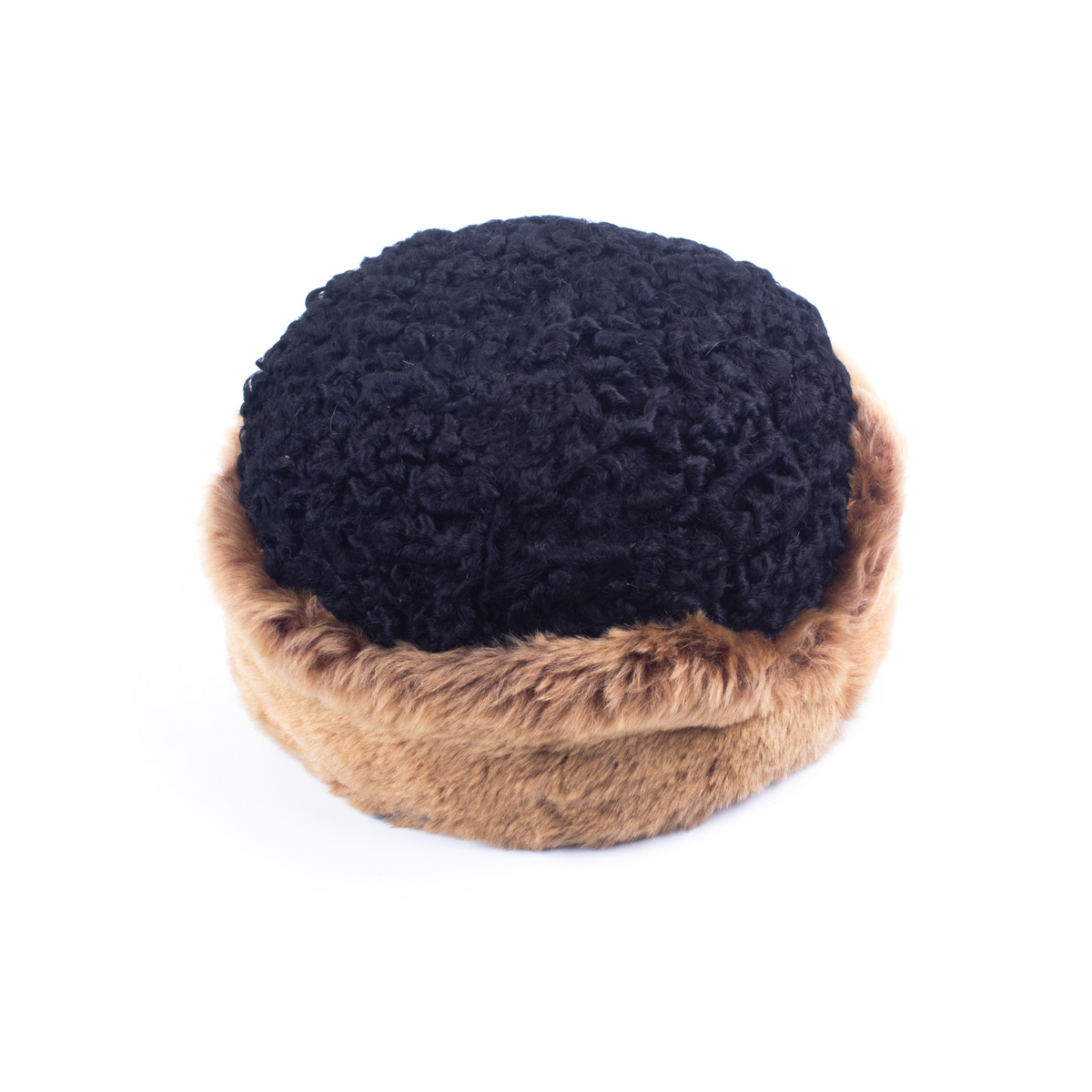 Blackish Brown Nuristani Tribal Hat | Handmade Wool Winter Hat