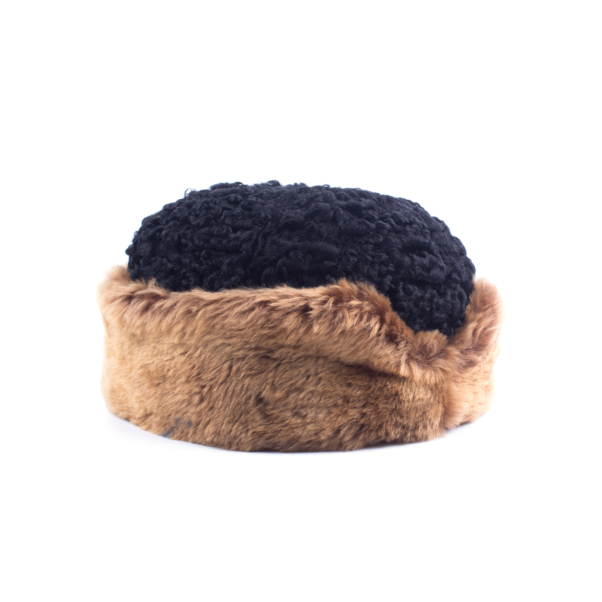 Blackish Brown Nuristani Tribal Hat | Handmade Wool Winter Hat