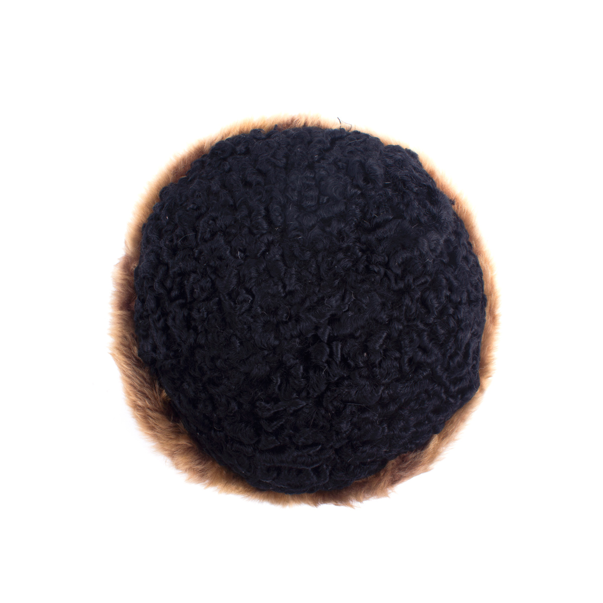 Blackish Brown Nuristani Tribal Hat | Handmade Wool Winter Hat