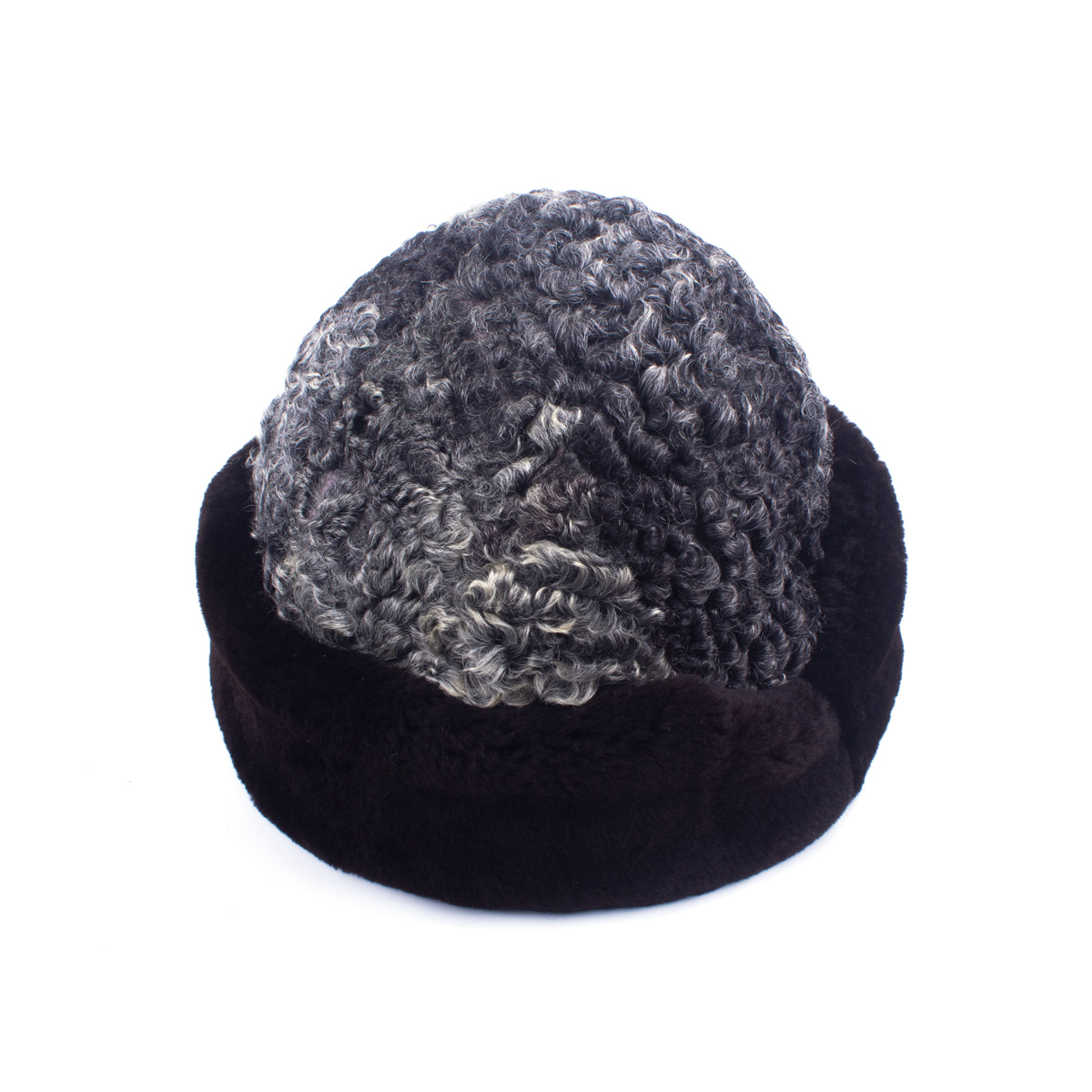 Blackish Gray Afghan Nuristani Pakol | Handmade Woolen Winter Hat
