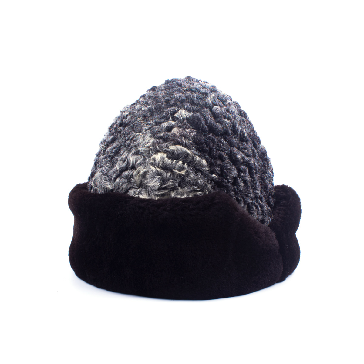 Blackish Gray Afghan Nuristani Pakol | Handmade Woolen Winter Hat