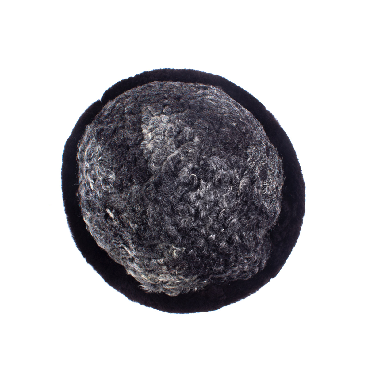 Blackish Gray Afghan Nuristani Pakol | Handmade Woolen Winter Hat