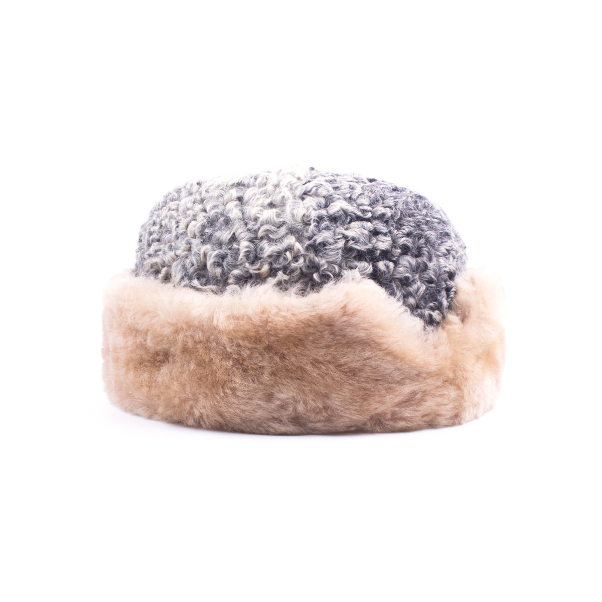 Brownish Gray Fur Handmade Pakol | Nuristani Winter Hat