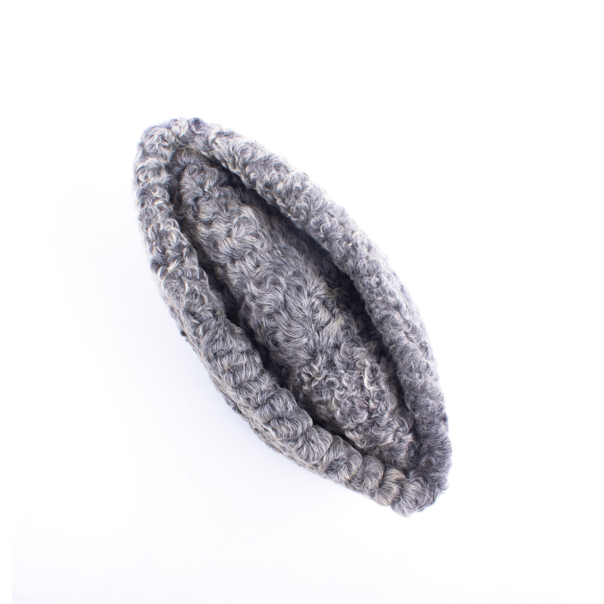 Gray Nuristani Karaku Pakol | Handmade Woolen Winter hat