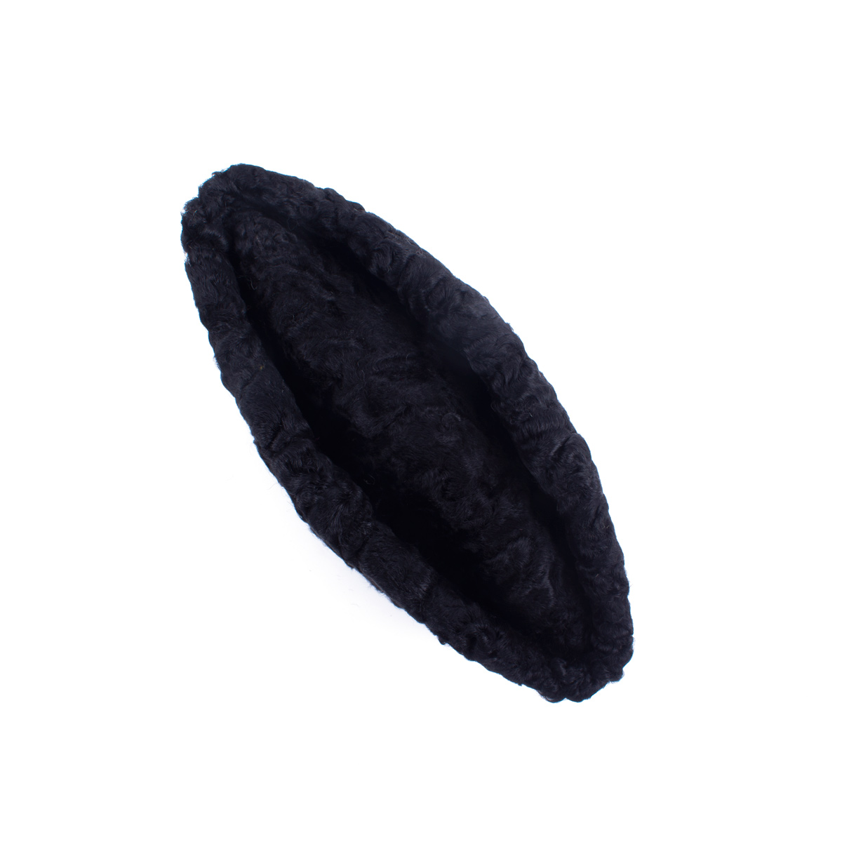 Black Nuristani Karaku Woolen Pakol | Handmade Tribal Winter Hat