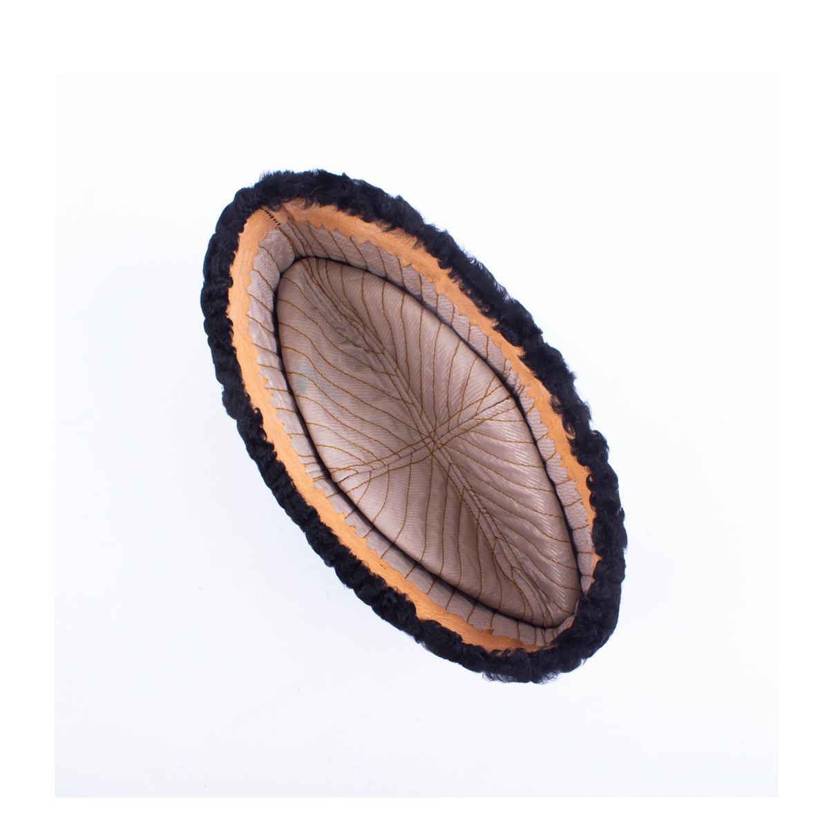 Black Nuristani Karaku Woolen Pakol | Handmade Tribal Winter Hat