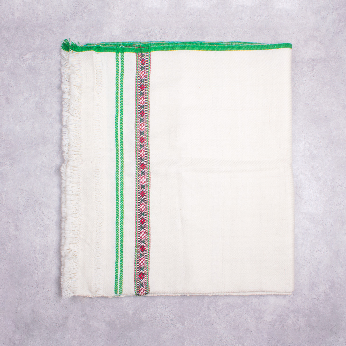 Off-White Nuristani Woolen Shawl | Handmade Soft Men's Patu