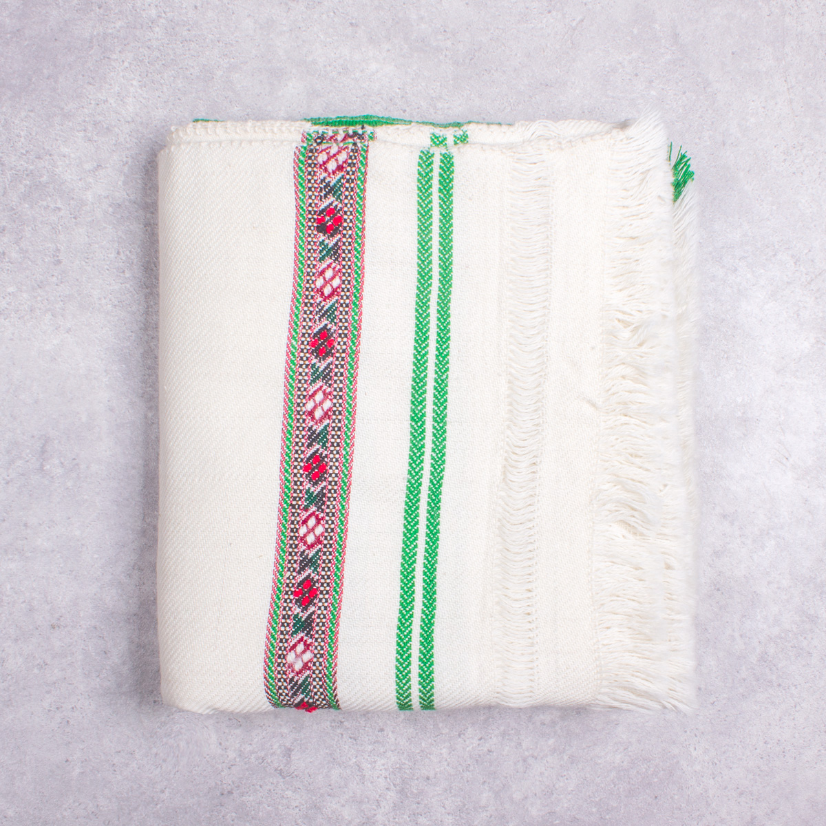 Off-White Nuristani Woolen Shawl | Handmade Soft Men's Patu