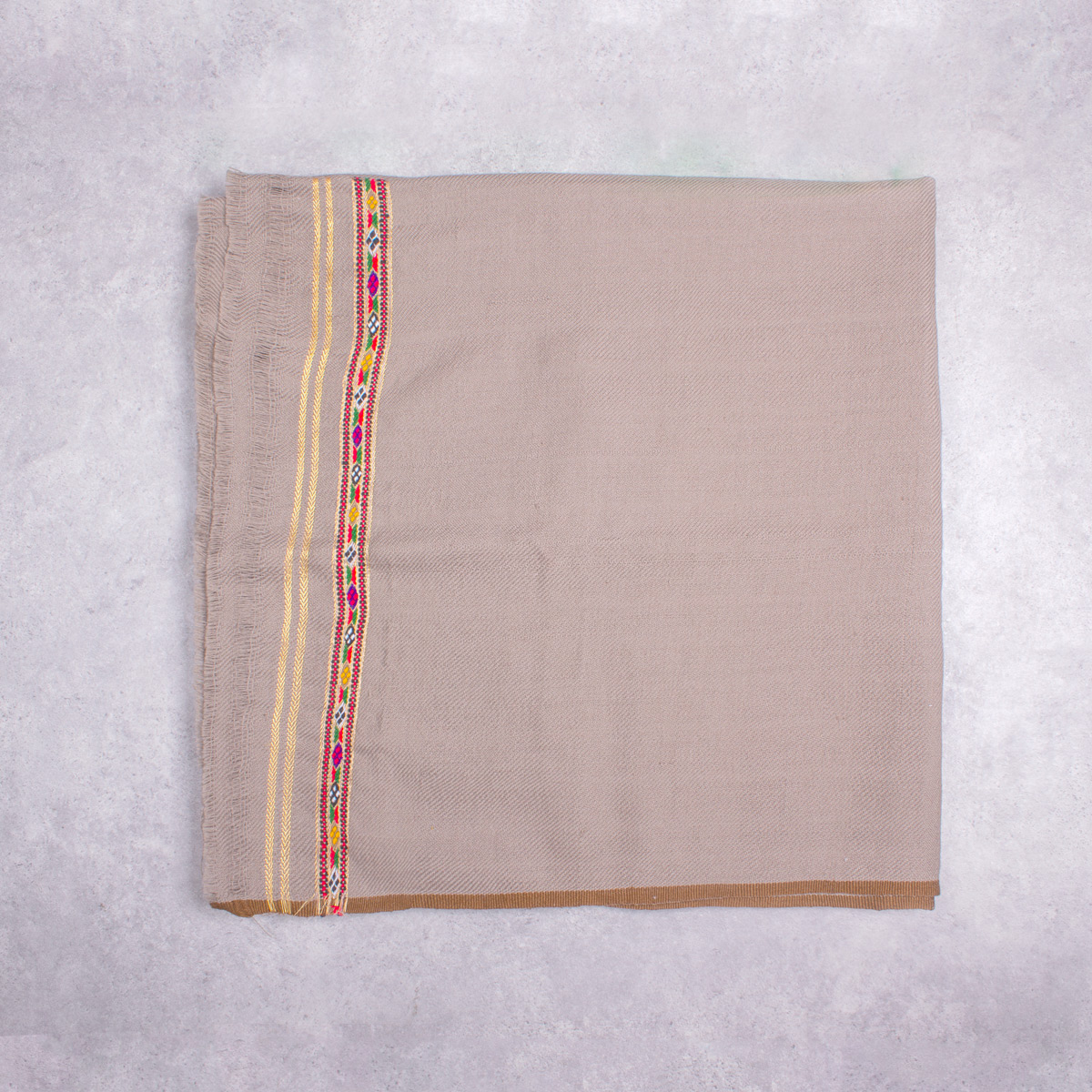 Gray Nuristani Wool Patu | Handmade Afghan Tribal Shawl