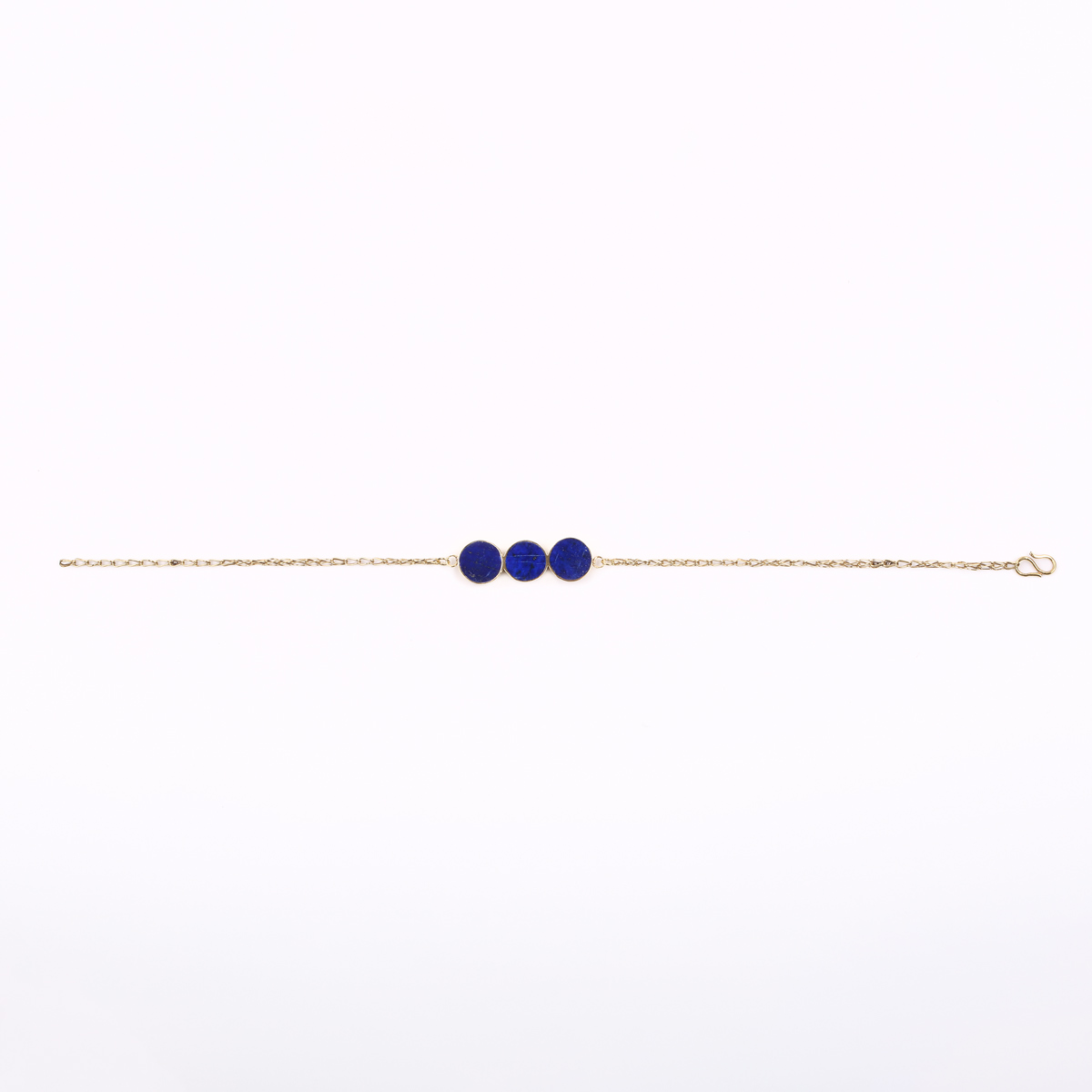 Lapis Gold Plated Bracelet | Brass Birthstone Hand Chain Bracelet