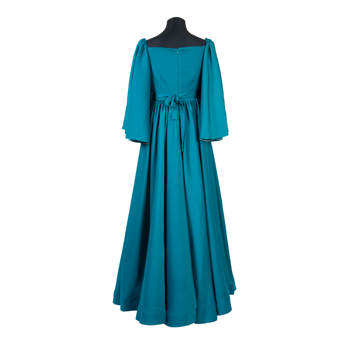 Handmade Embroidered Afghan Long Maxi Dress With Flared Sleeves