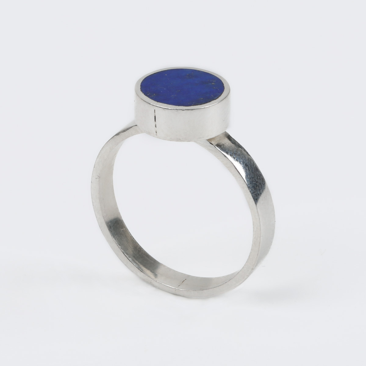 Lapis Riviere Necklace, Ring, Earrings | Silver Jewelry Set