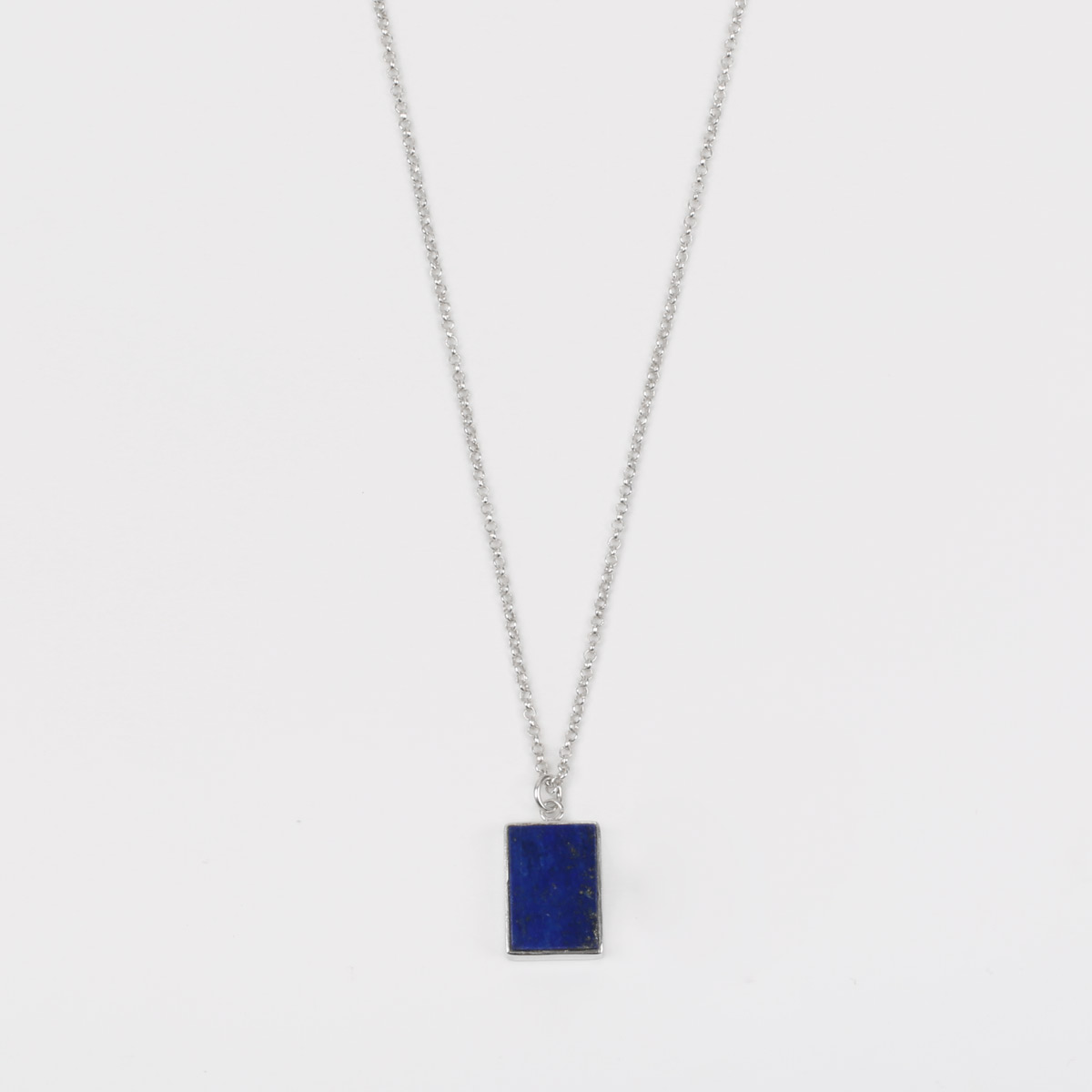 Flat Square Shape Pendant & Ring | Lapis Locket & Ring