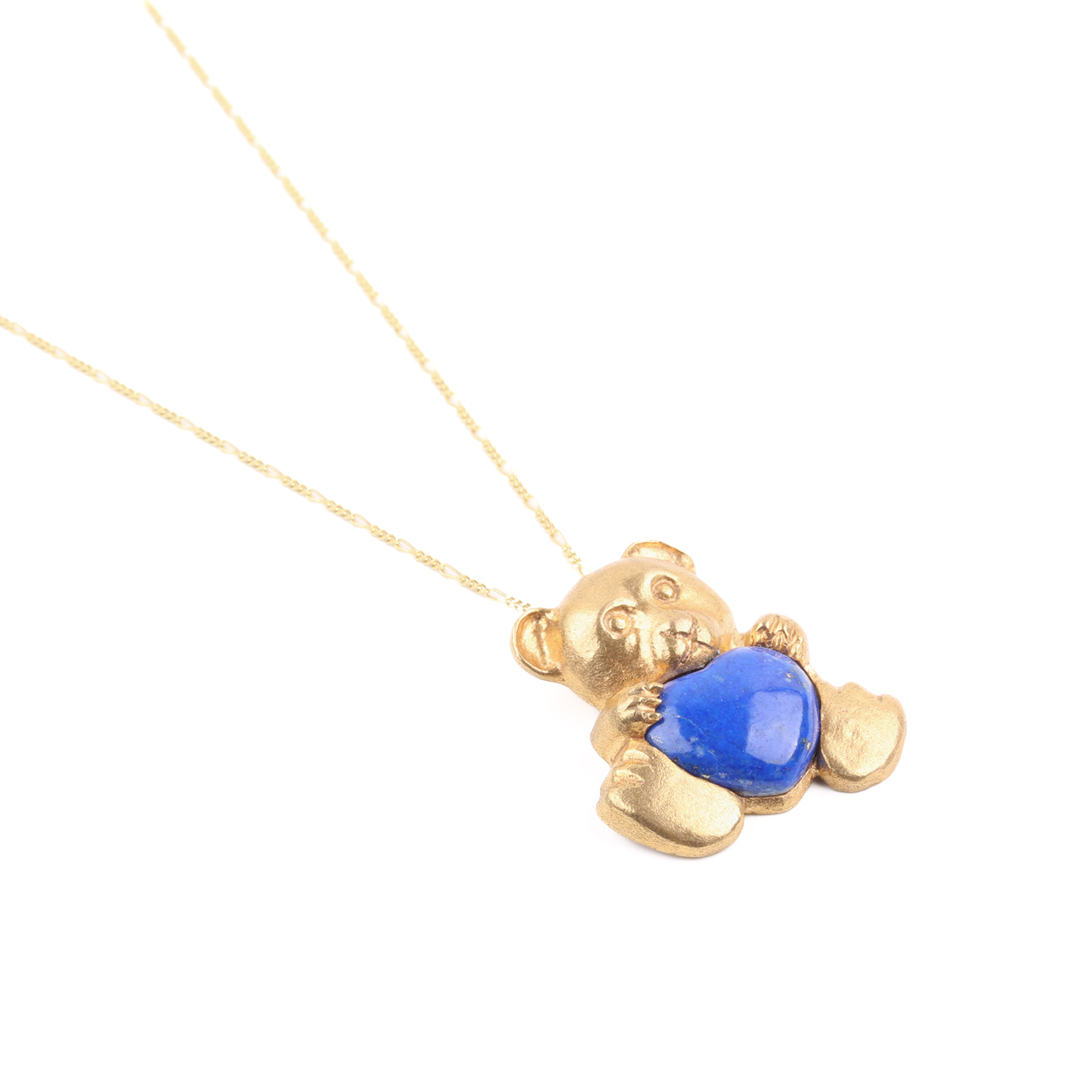 Panda Gold Plated Necklace | Lapis Brass Necklace